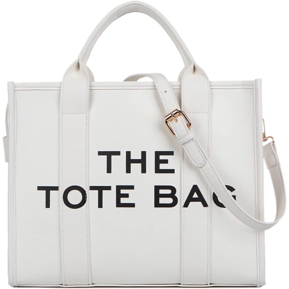 Women Pu-white Personalized Canvas Tote Bag with Zipper Mini Top-Handle